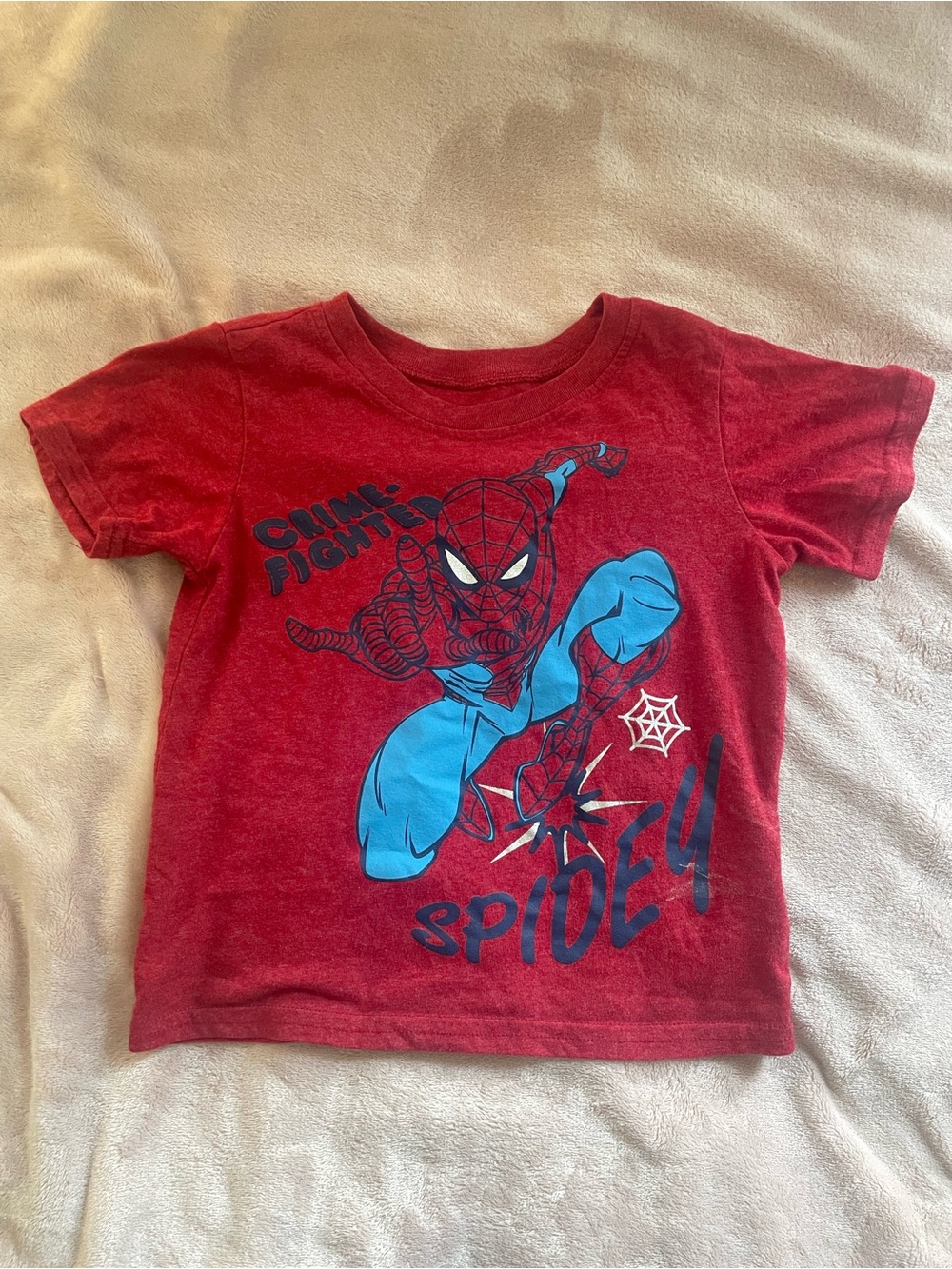 Dickies Red Kids Spider-Man Graphic Tee with Blue Print